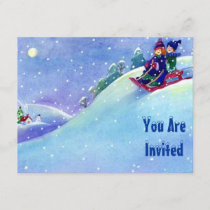 EL SLEDDING DE LA INVITACIÓN DE LA FIESTA DE