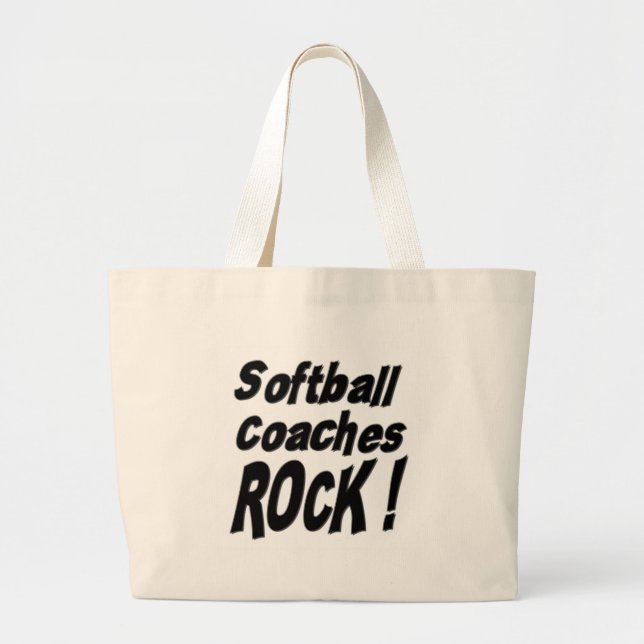 ¡El softball entrena la roca! La bolsa de asas (Frente)
