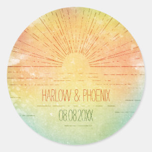 El sol   Boda en la playa   SELLO PARA SOBRES