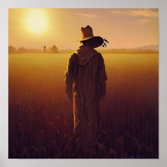 El solitario Poster de arte digital Scarecrow (Frente)