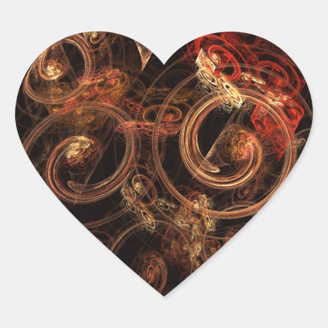 El sonido de la música abstracta Pegatina del cora (Anverso)