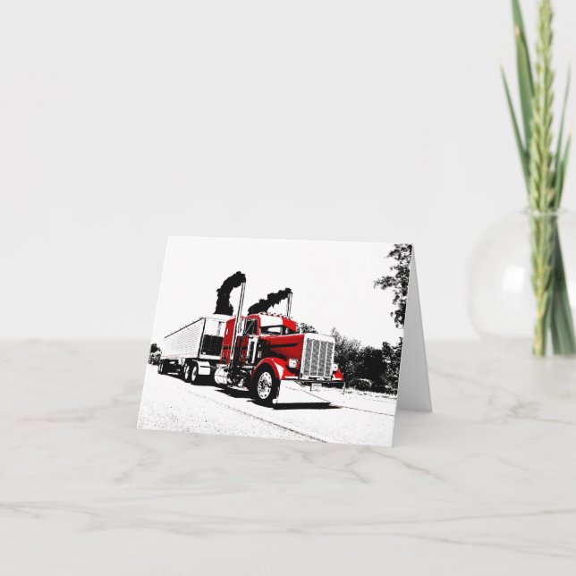 El soplar a través de tarjeta de nota de Peterbilt (Anverso)