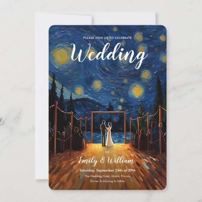 El Starry Night Wedding Day | Invitación a la boda (Anverso)