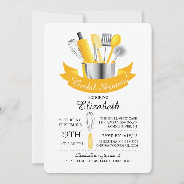 El stock moderno La invitación a la ducha de novia (Anverso)