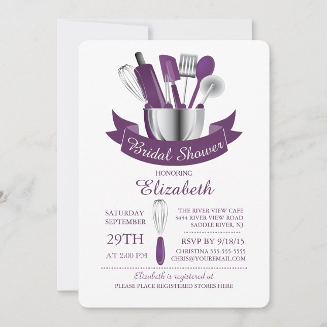 El stock moderno La invitación a la ducha de novia (Anverso)
