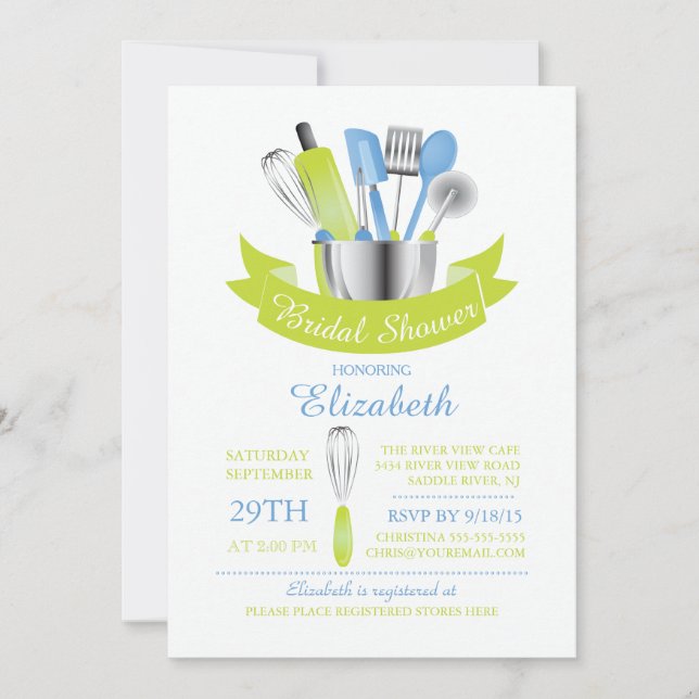 El stock moderno La invitación a la ducha de novia (Anverso)
