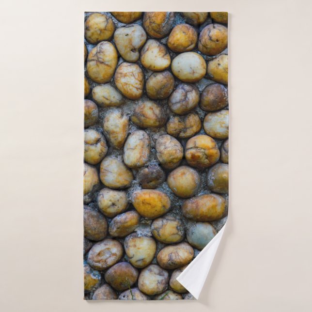 El suelo de piedra de guijarros, la texturesabstra (Toalla de baño)