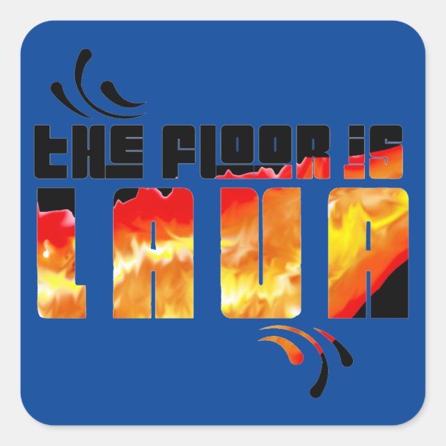 El suelo es el Pegatina de la plaza de lava (Anverso)