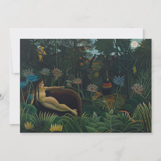 El sueño (Exotique Le Reve) de Henri Rousseau (Anverso)