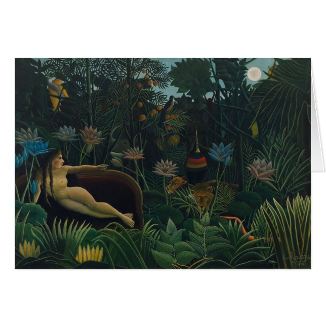 El sueño (Exotique Le Reve) de Henri Rousseau (Anverso (Horizontal))