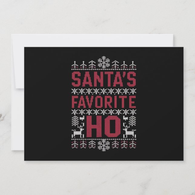 El suéter de Navidad feo favorito de Santa Ho (Anverso)