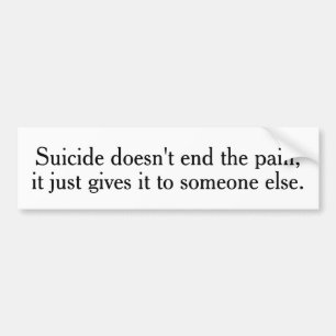 El suicidio no termina a las pegatinas para el