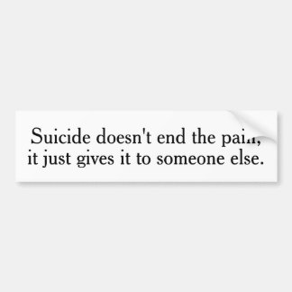 El suicidio no termina a las pegatinas para el