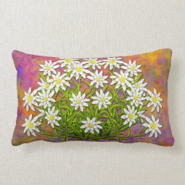 El suizo Edelweiss florece la almohada lumbar