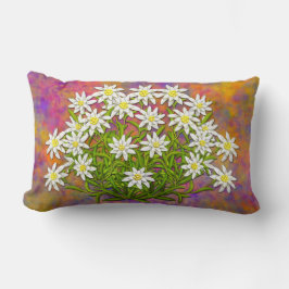 El suizo Edelweiss florece la almohada lumbar