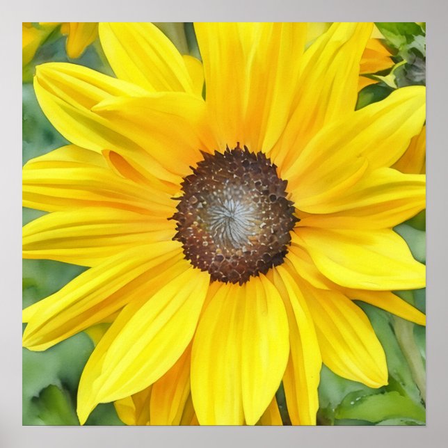 El Sunflower Brillante Cerrar El Arte De Estilo Ac (Frente)