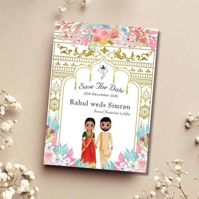 El sur de India guarda la plantilla de fecha (Subido por el creador)