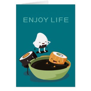 El sushi disfruta del tiempo del baño divertido