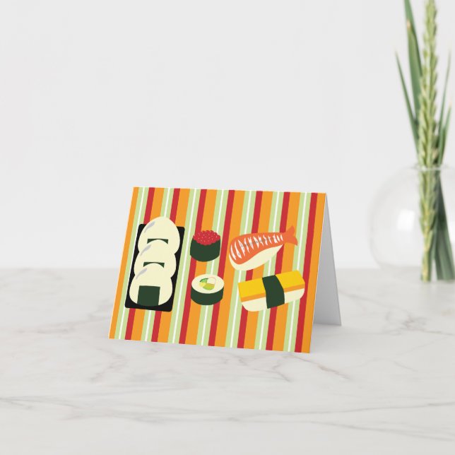 El sushi le agradece las tarjetas (Anverso)