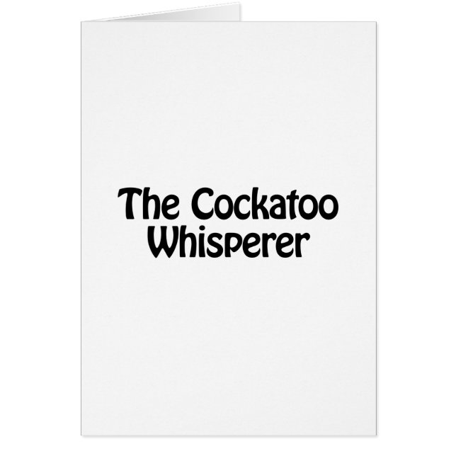 el susurrador de cacatúa (Frente)