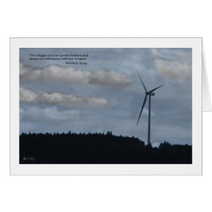 El Susurro del Viento - tarjeta de turbina eólica