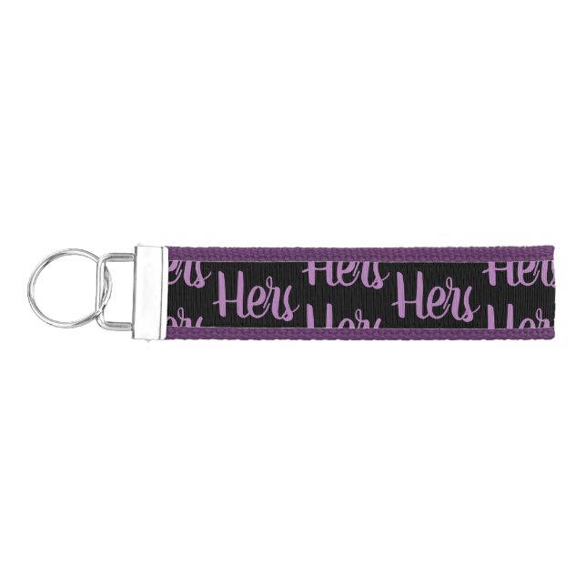 El suyo llavero de la muñeca - púrpura (Llaves lado izquierdo)