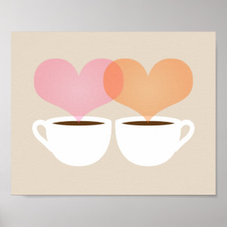 El suyo y el mío de los tazas de café en el arte d