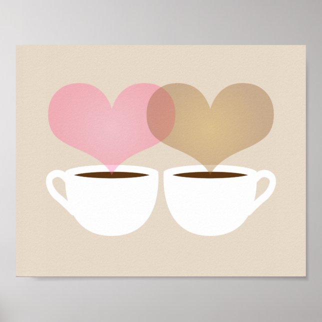 El suyo y el mío de los tazas de café en el arte d (Frente)