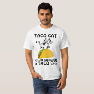 EL TACO CAT HABILITADO HACIA ATRÁS ES CAMISETAS DE