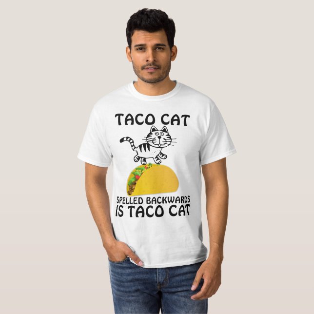EL TACO CAT HABILITADO HACIA ATRÁS ES CAMISETAS DE (Anverso completo)