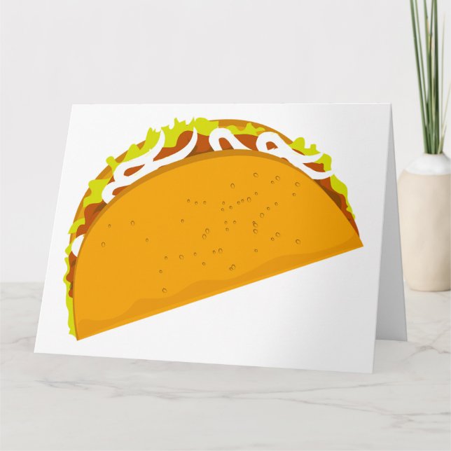 El Taco delicioso hace cualquier mejor tarjeta de (Anverso)