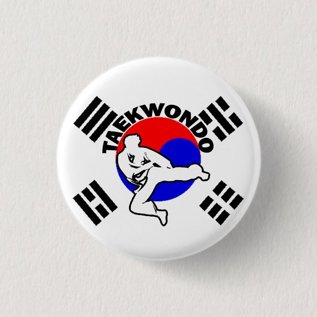 El Taekwondo envolvió el botón (Anverso)