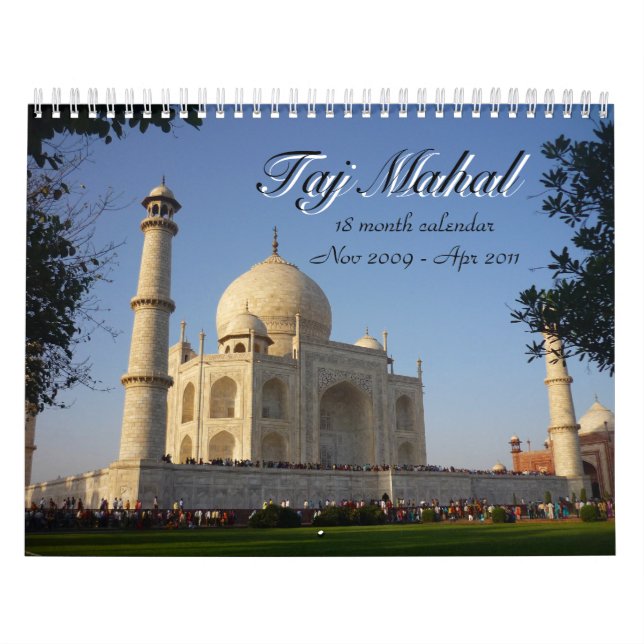 el Taj Mahal calendario de 18 meses (Tapa)