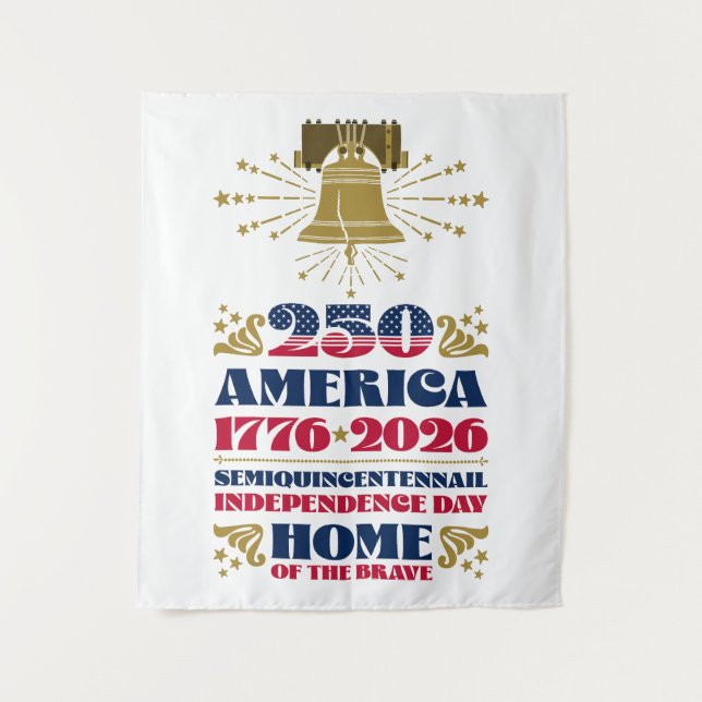 El tapiz patriótico semicentenario de Estados Unid (Anverso)