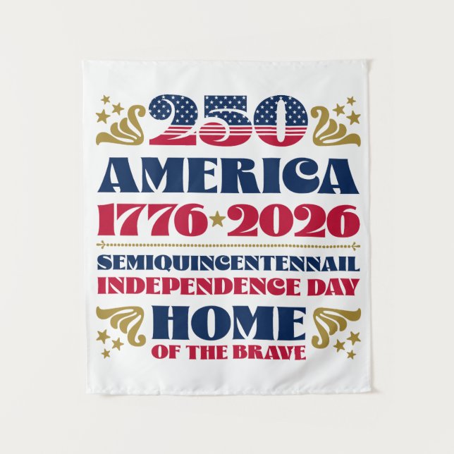 El tapiz patriótico semicentenario de Estados Unid (Anverso)