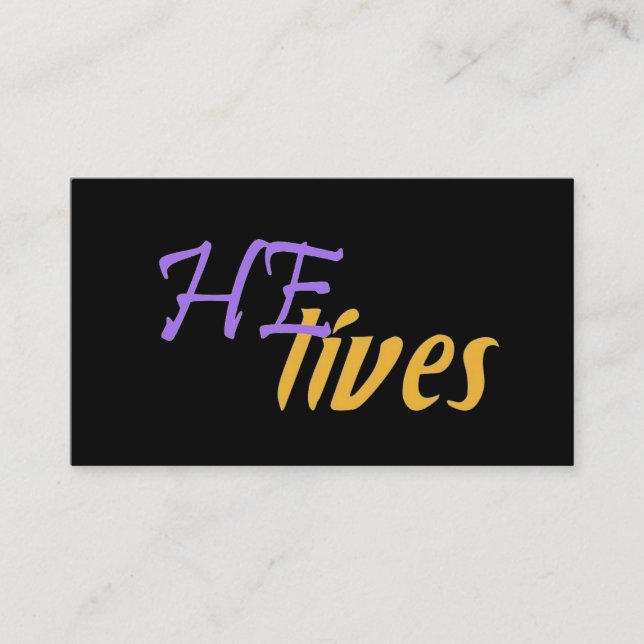 ÉL tarjetas de visita de vidas (Anverso)