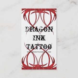 El tatuaje rojo diseñó tarjetas de visita