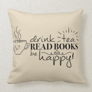 El té de la bebida, leyó los libros, sea almohada