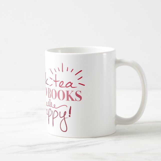 El té de la bebida, leyó los libros, sea taza (Derecha)