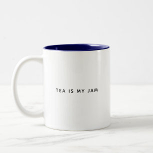El té es mi jarra dulce desayuno azul café taza