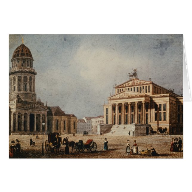 El teatro real y la nueva iglesia, 1833 (Anverso (Horizontal))
