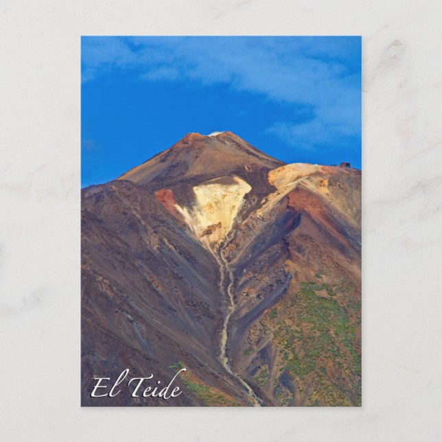 El Teide, Tenerife, postal (Anverso)