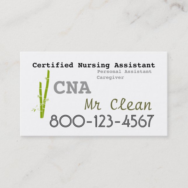 El tema de bambú PUEDE plantilla de la tarjeta de (Anverso)