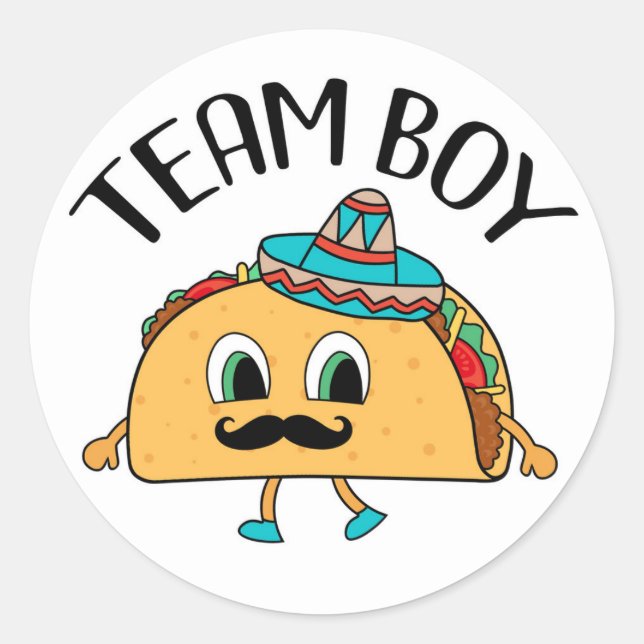 El tema de Team Boy Taco revela pegatinas fiestas (Anverso)
