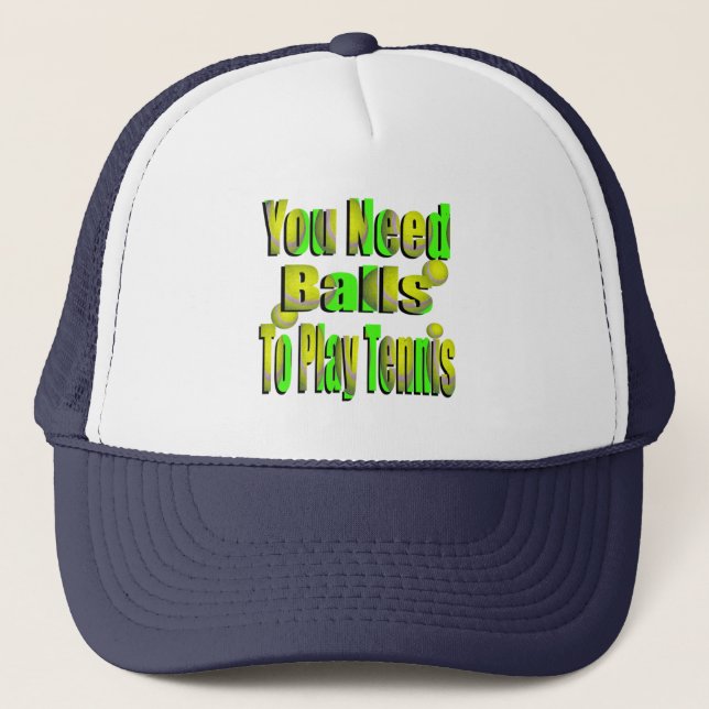 El tenis necesita bolas, camioneros Gorra (Anverso)