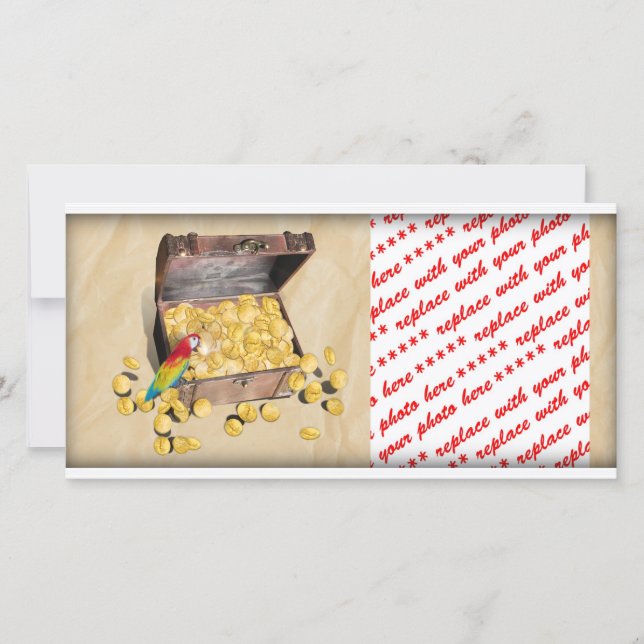 El tesoro del pirata sobre papel de cola (Anverso)