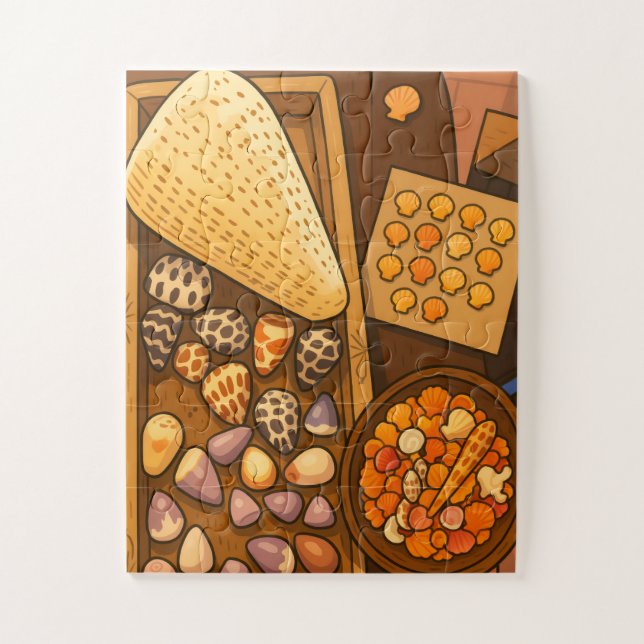 El tesoro está en el rompecabezas de la mesa (Vertical)