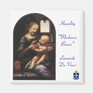 El texto de "Madonna Benois" - imán Sq - diócesi
