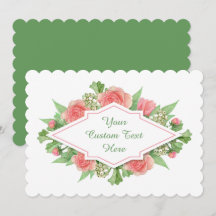 El texto en un marco florido invitaciones personal