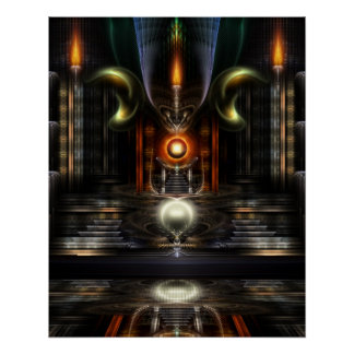 El Throne Room Fractal Art Perfect Poster